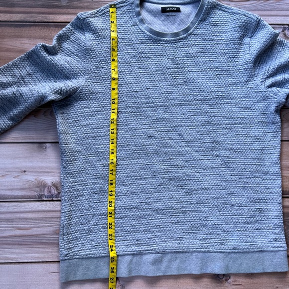 Alfani Men's Crewneck Sweater in Textured Gray - Picture 5 of 6